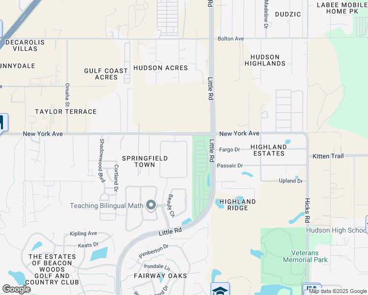 map of restaurants, bars, coffee shops, grocery stores, and more near 14510 Potterton Circle in Hudson