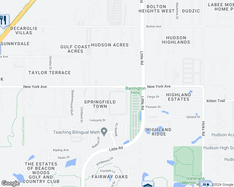 map of restaurants, bars, coffee shops, grocery stores, and more near 14960 Potterton Circle in Hudson