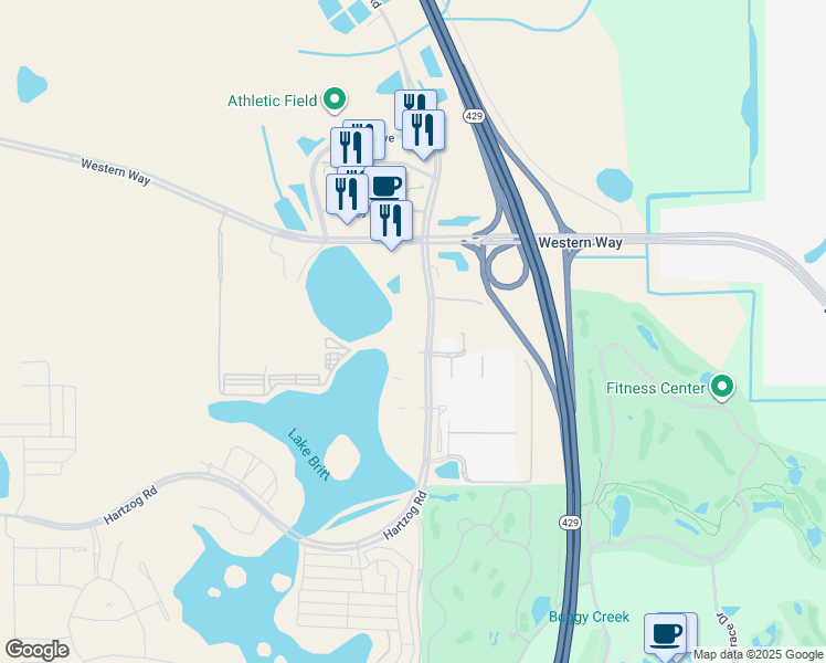 map of restaurants, bars, coffee shops, grocery stores, and more near 13324 Flamingo Crossings Boulevard in Kissimmee