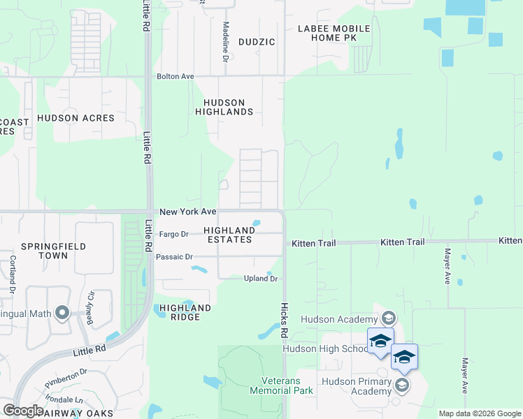 map of restaurants, bars, coffee shops, grocery stores, and more near 15013 Beeler Avenue in Hudson