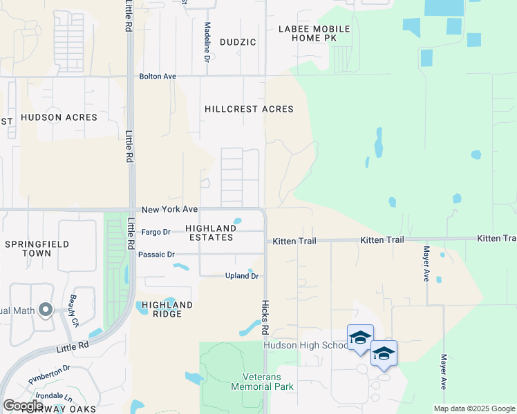 map of restaurants, bars, coffee shops, grocery stores, and more near 15010 Savanah Avenue in Hudson