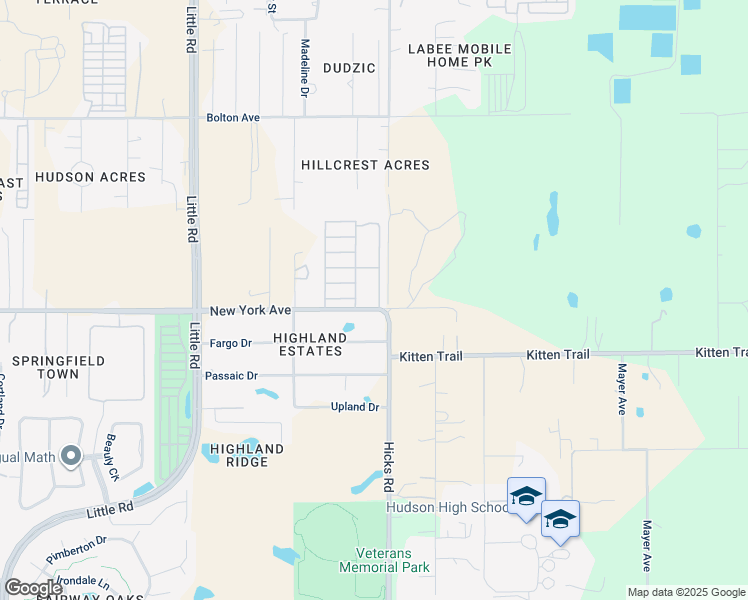 map of restaurants, bars, coffee shops, grocery stores, and more near 15010 Savanah Avenue in Hudson