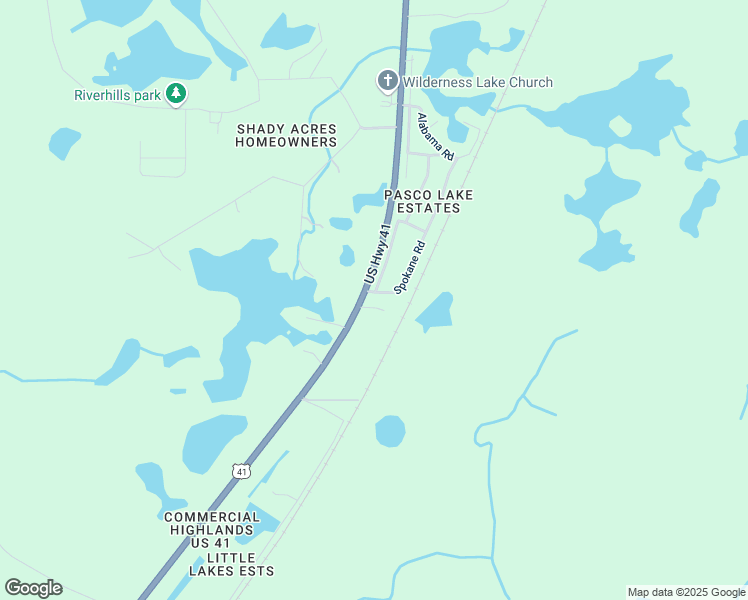 map of restaurants, bars, coffee shops, grocery stores, and more near 15008 Spokane Road in Spring Hill