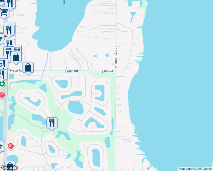 map of restaurants, bars, coffee shops, grocery stores, and more near 12839 Oulton Circle in Orlando