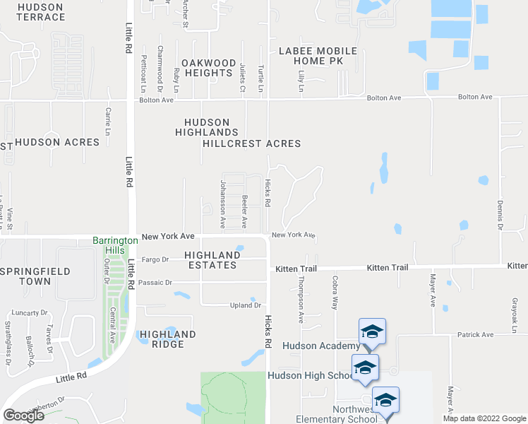 map of restaurants, bars, coffee shops, grocery stores, and more near 15138 Savanah Avenue in Hudson
