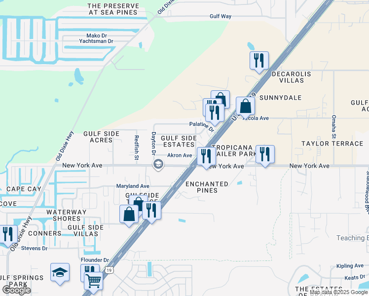 map of restaurants, bars, coffee shops, grocery stores, and more near 7918 Butler Avenue in Hudson
