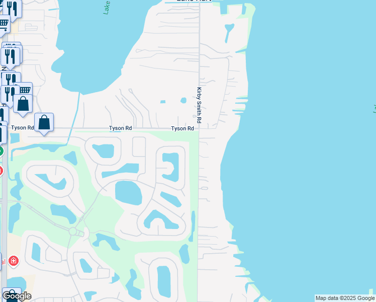 map of restaurants, bars, coffee shops, grocery stores, and more near 12850 Oulton Circle in Orlando