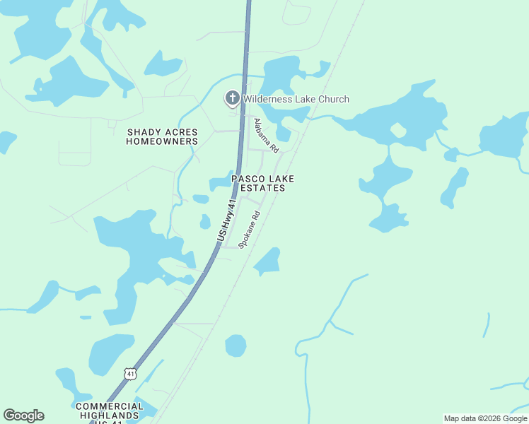 map of restaurants, bars, coffee shops, grocery stores, and more near 15148 Spokane Road in Spring Hill