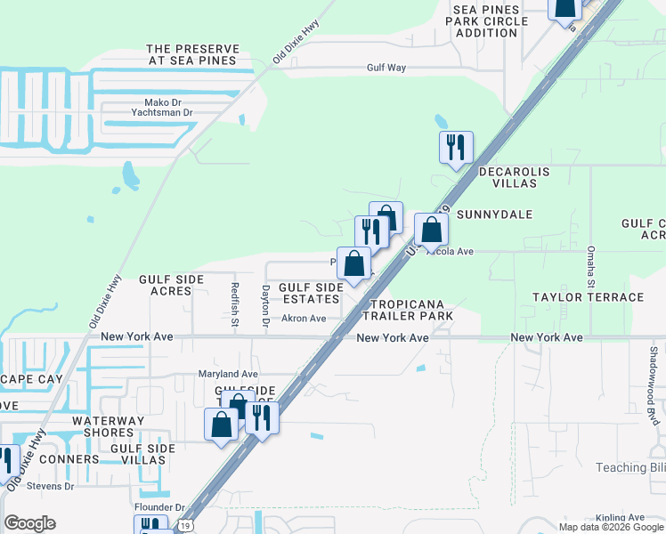 map of restaurants, bars, coffee shops, grocery stores, and more near 7935 Palatine Drive in Hudson