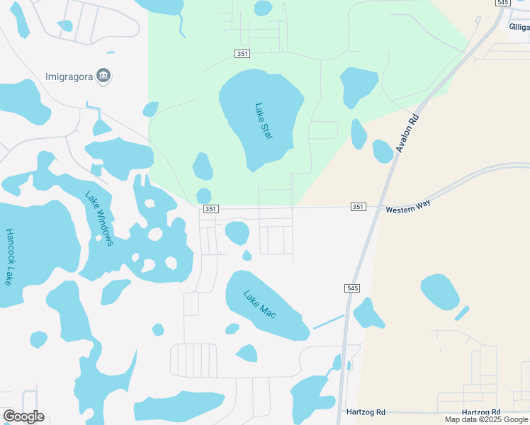 map of restaurants, bars, coffee shops, grocery stores, and more near 17600 Flemmings Road in Winter Garden
