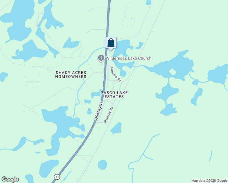 map of restaurants, bars, coffee shops, grocery stores, and more near 15256 Valdosta Road in Spring Hill