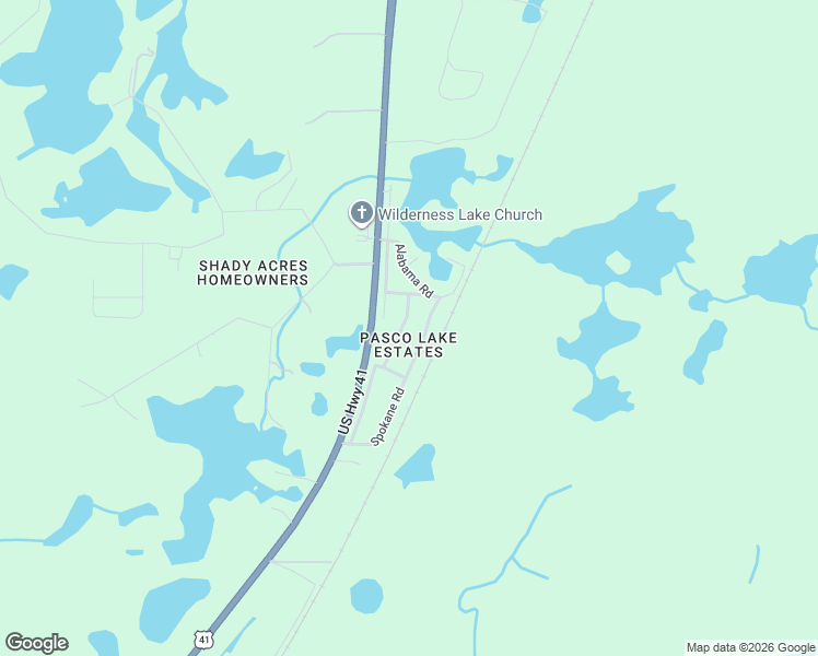 map of restaurants, bars, coffee shops, grocery stores, and more near 15256 Valdosta Road in Spring Hill