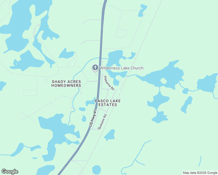 map of restaurants, bars, coffee shops, grocery stores, and more near 19846 Alabama Road in Spring Hill
