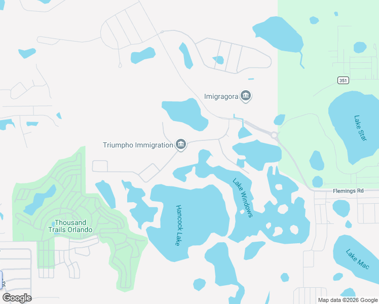 map of restaurants, bars, coffee shops, grocery stores, and more near 17630 Fleming Road in Clermont