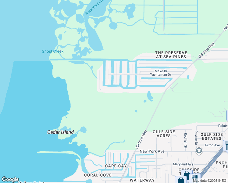 map of restaurants, bars, coffee shops, grocery stores, and more near 7034 Southwind Drive in Hudson