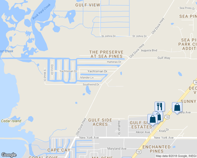 map of restaurants, bars, coffee shops, grocery stores, and more near 7436 Islander Lane in Hudson