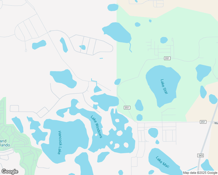 map of restaurants, bars, coffee shops, grocery stores, and more near 17917 County Road 351 in Clermont