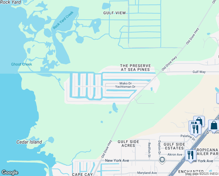 map of restaurants, bars, coffee shops, grocery stores, and more near 7316 Yachtsman Drive in Hudson