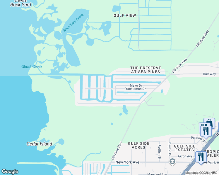 map of restaurants, bars, coffee shops, grocery stores, and more near 15626 Allmand Drive in Hudson