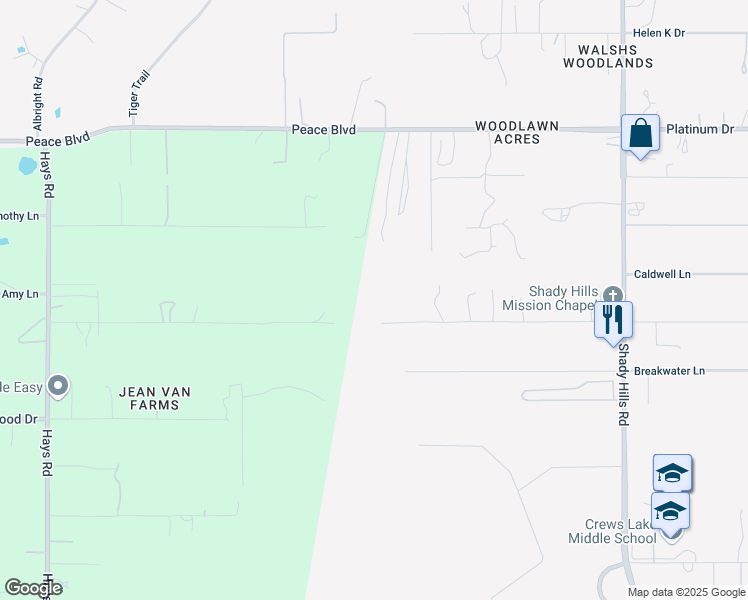 map of restaurants, bars, coffee shops, grocery stores, and more near 15339 Greenglen Lane in Spring Hill