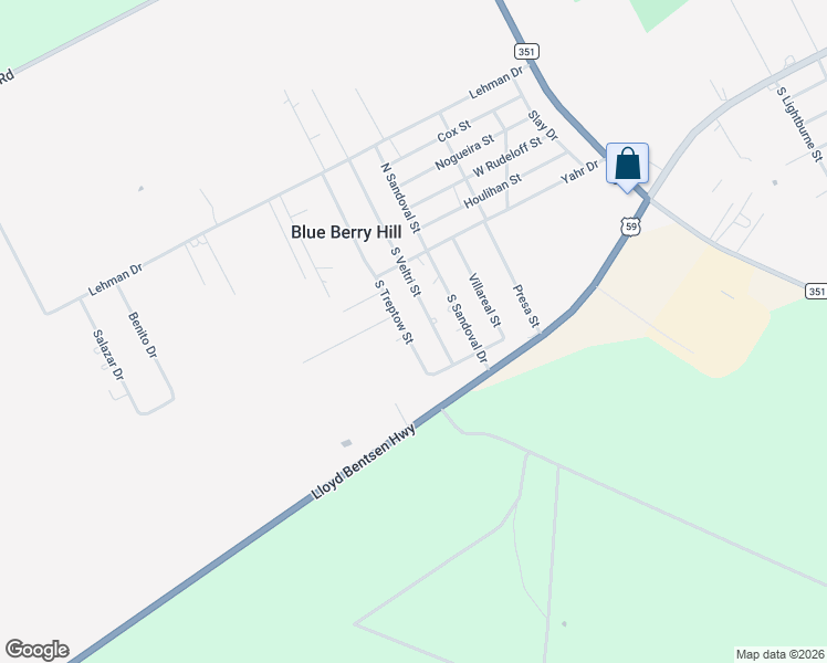 map of restaurants, bars, coffee shops, grocery stores, and more near 185 South Veltri Street in Beeville