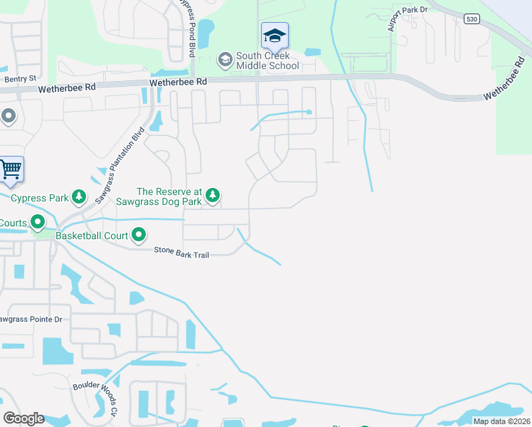 map of restaurants, bars, coffee shops, grocery stores, and more near 3836 Prairie Reserve Boulevard in Orlando
