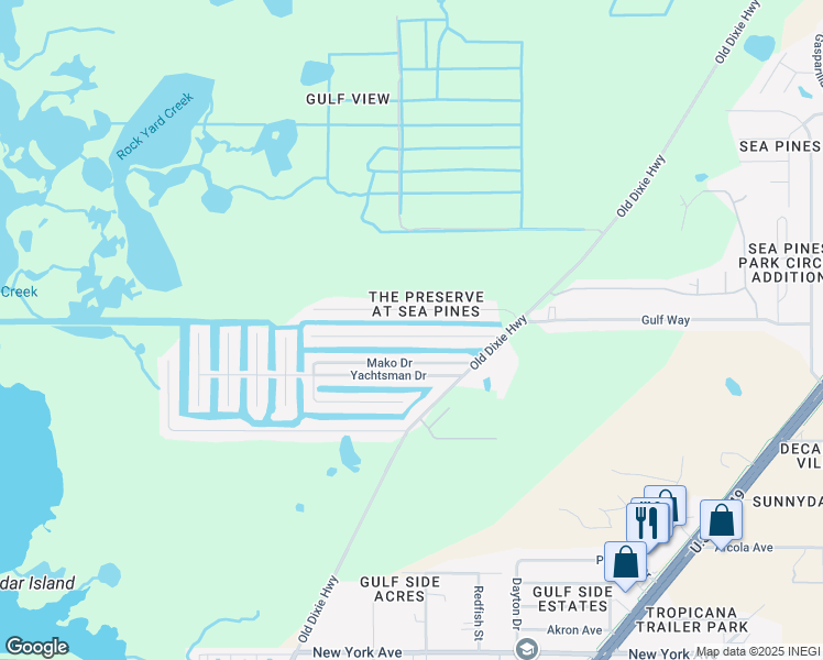 map of restaurants, bars, coffee shops, grocery stores, and more near 7513 Hatteras Drive in Hudson