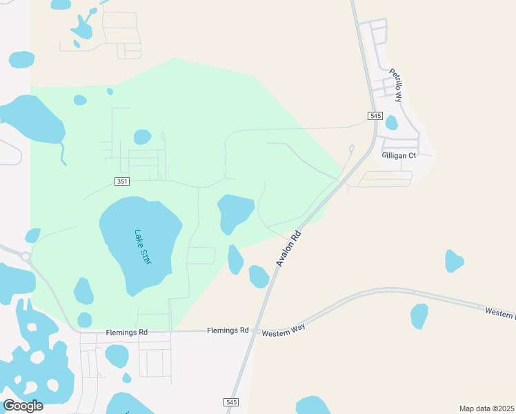map of restaurants, bars, coffee shops, grocery stores, and more near Lake Star Road in Winter Garden