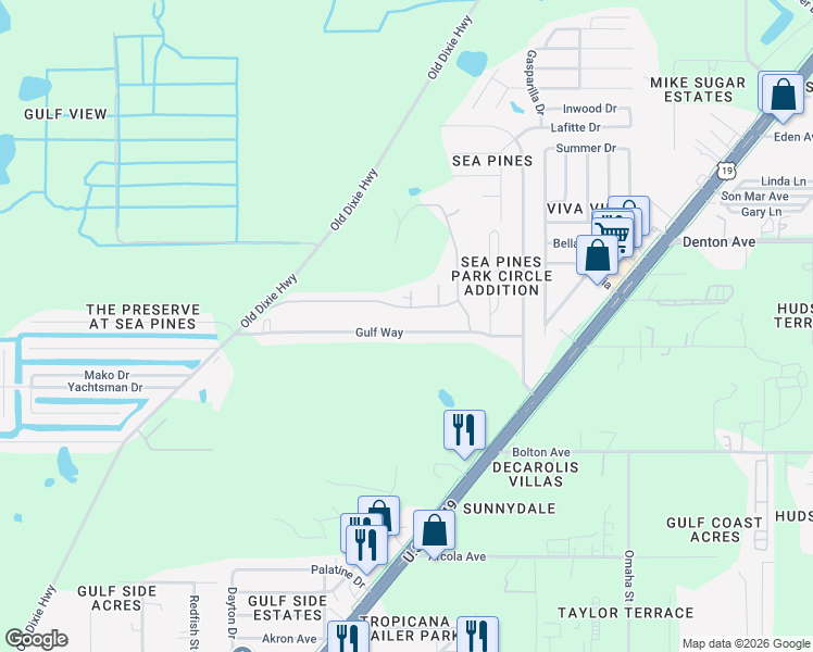 map of restaurants, bars, coffee shops, grocery stores, and more near 8116 Augusta Boulevard in Hudson