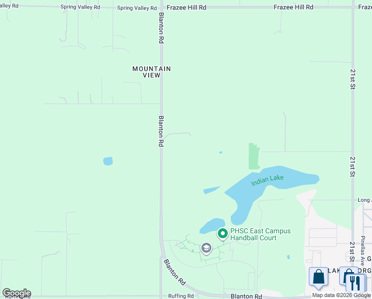 map of restaurants, bars, coffee shops, grocery stores, and more near 36641 Blanton Road in Dade City