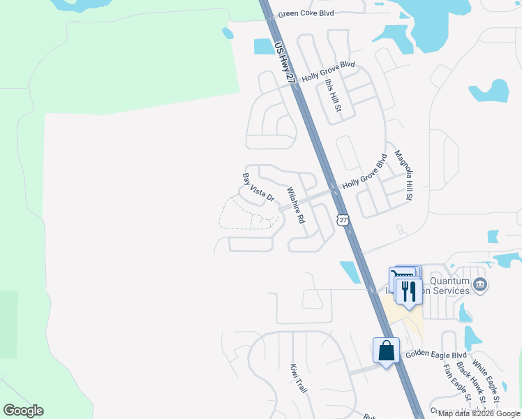 map of restaurants, bars, coffee shops, grocery stores, and more near 2813 Mayflower Loop in Clermont
