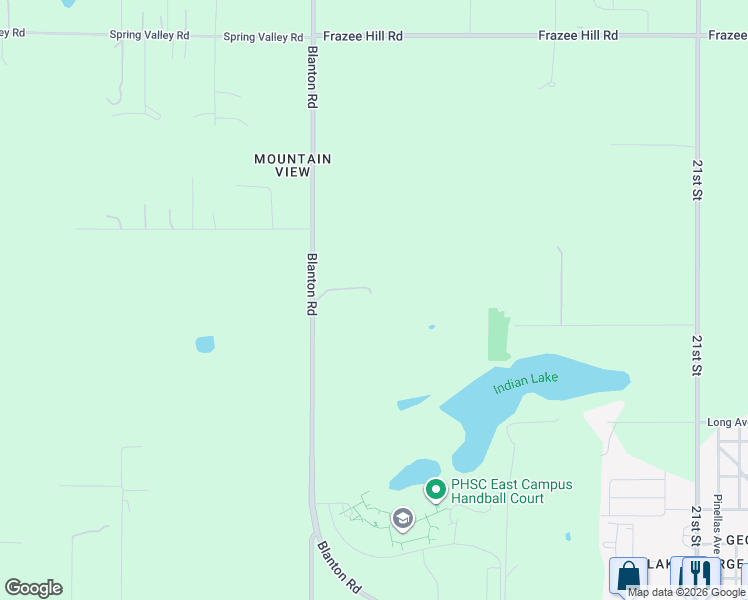 map of restaurants, bars, coffee shops, grocery stores, and more near 36641 Blanton Road in Dade City