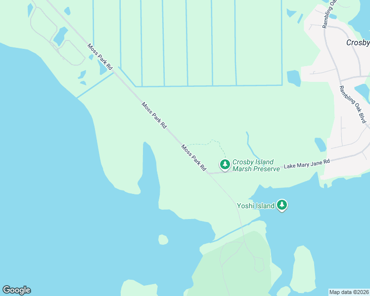 map of restaurants, bars, coffee shops, grocery stores, and more near 11602 Moss Park Road in Orlando