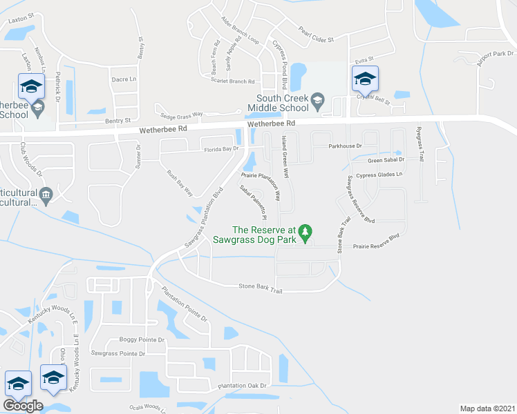 map of restaurants, bars, coffee shops, grocery stores, and more near 3037 Sweetbay Magnolia Court in Orlando