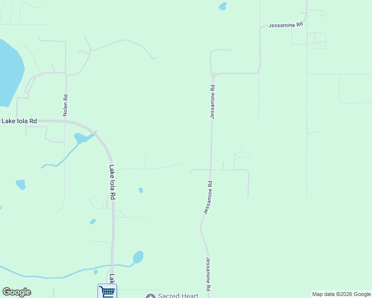 map of restaurants, bars, coffee shops, grocery stores, and more near 15833 Jessamine Road in Dade City