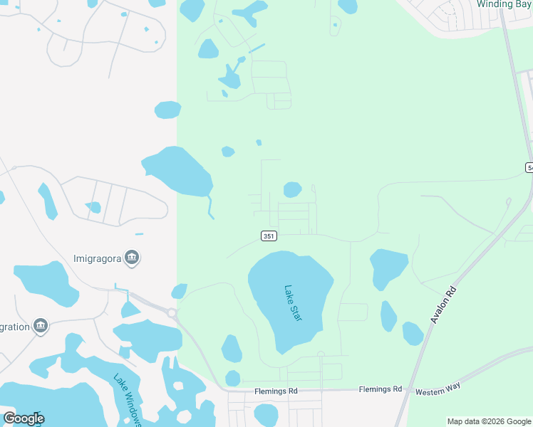 map of restaurants, bars, coffee shops, grocery stores, and more near 17990 County Road 351 in Clermont