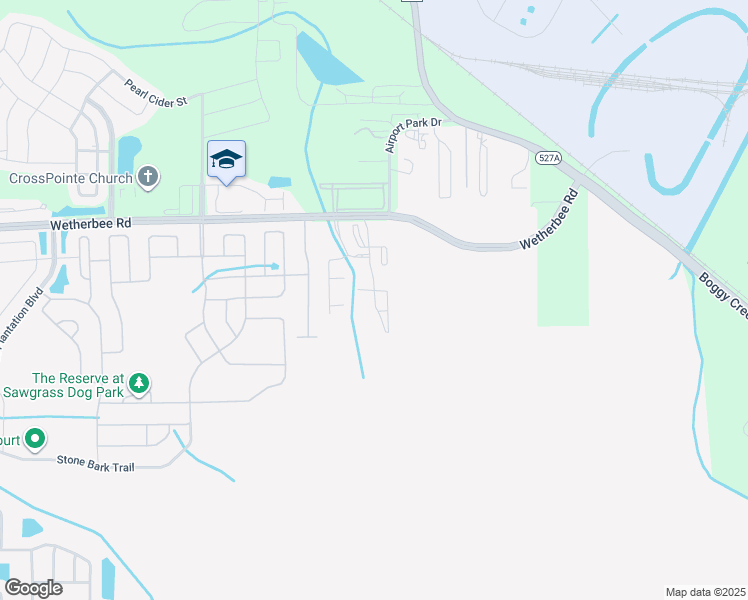 map of restaurants, bars, coffee shops, grocery stores, and more near 4402 Wetherbee Road in Orlando