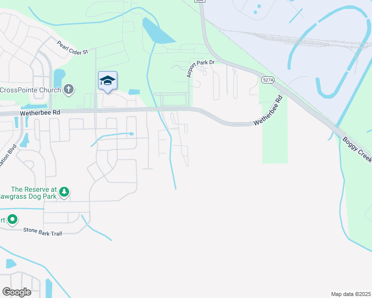 map of restaurants, bars, coffee shops, grocery stores, and more near 4402 Wetherbee Road in Orlando