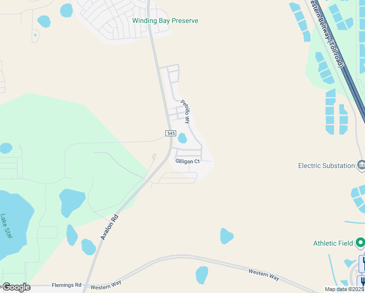 map of restaurants, bars, coffee shops, grocery stores, and more near 15131 Mayberry Drive in Winter Garden