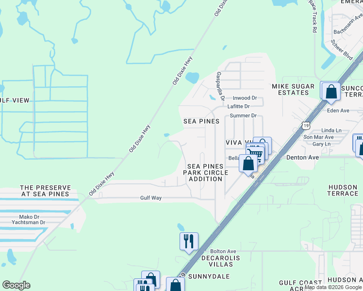 map of restaurants, bars, coffee shops, grocery stores, and more near 16052 Ardmore Place in Hudson