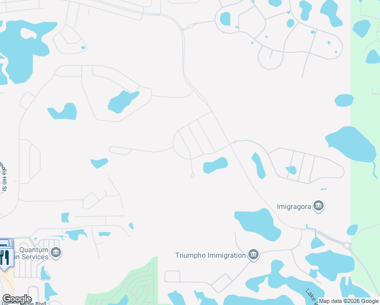 map of restaurants, bars, coffee shops, grocery stores, and more near 17369 Painted Leaf Way in Clermont