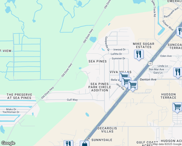 map of restaurants, bars, coffee shops, grocery stores, and more near 8304 Ardmore Place in Hudson