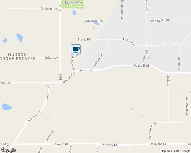 map of restaurants, bars, coffee shops, grocery stores, and more near 13322 Peace Boulevard in Spring Hill