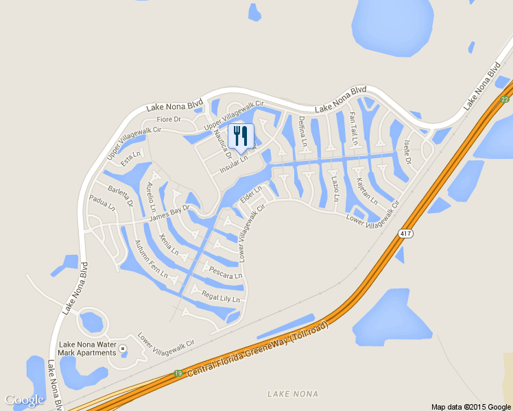 map of restaurants, bars, coffee shops, grocery stores, and more near 8524 Insular Lane in Orlando