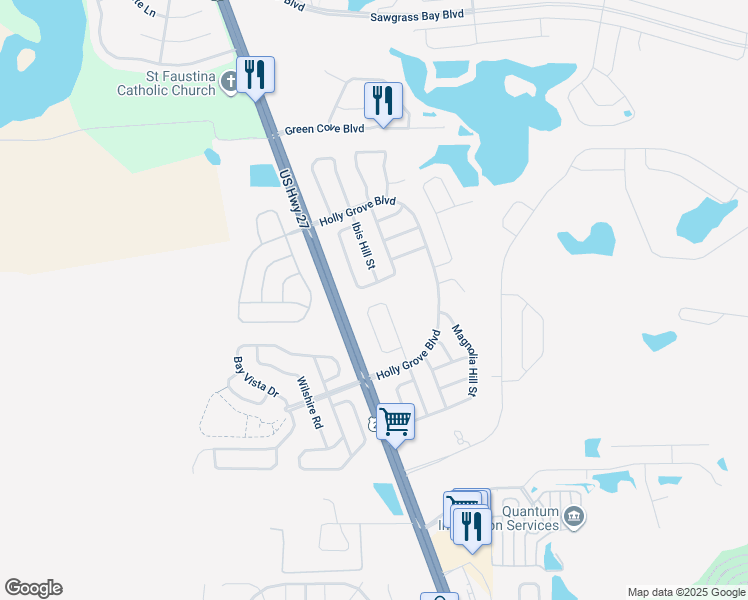 map of restaurants, bars, coffee shops, grocery stores, and more near 15817 Heron Hill Street in Clermont