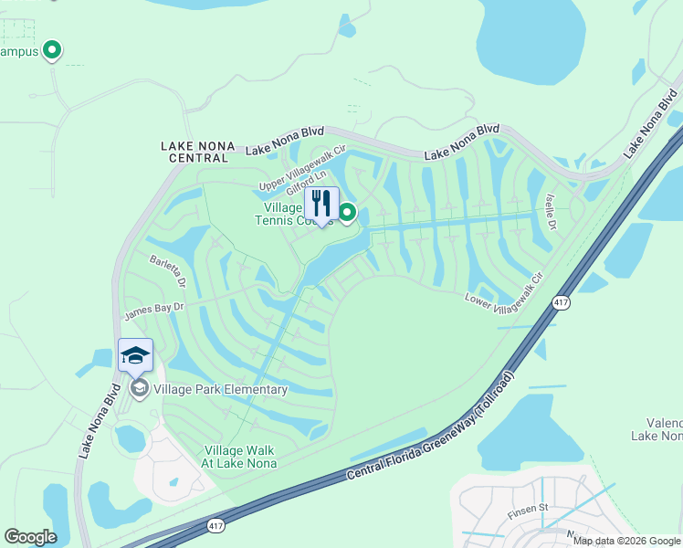 map of restaurants, bars, coffee shops, grocery stores, and more near 8632 Elder Lane in Orlando