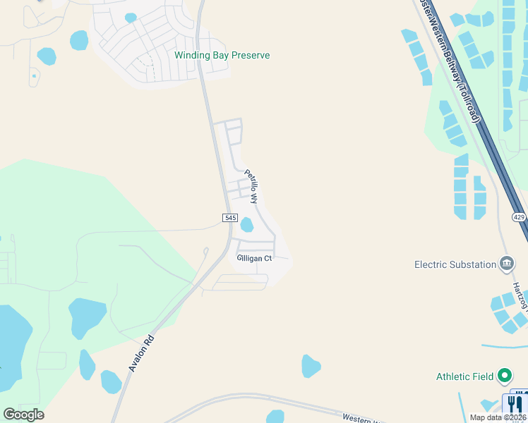 map of restaurants, bars, coffee shops, grocery stores, and more near 10699 Petrillo Way in Winter Garden