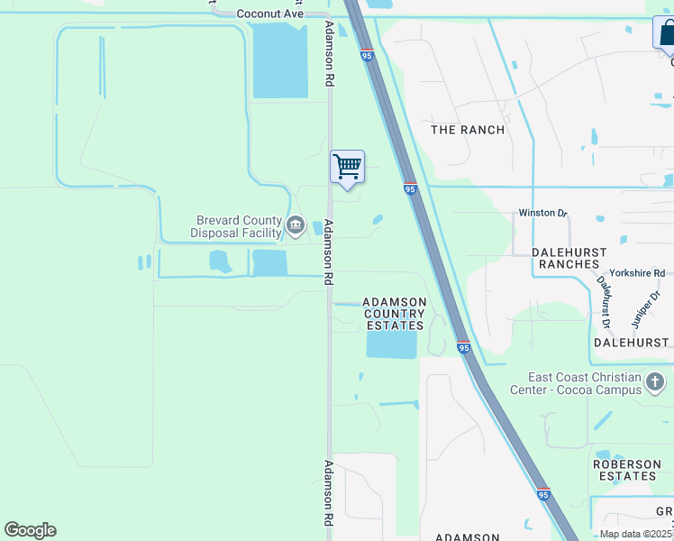 map of restaurants, bars, coffee shops, grocery stores, and more near 6401 Sorrell Drive in Cocoa