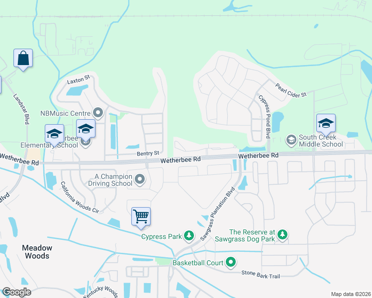 map of restaurants, bars, coffee shops, grocery stores, and more near 2247 Sedge Grass Way in Orlando