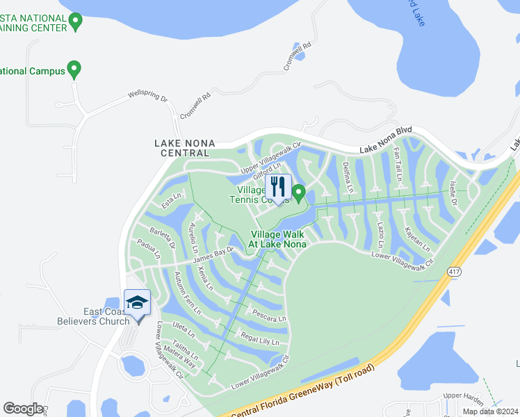 map of restaurants, bars, coffee shops, grocery stores, and more near 8417 Insular Lane in Orlando